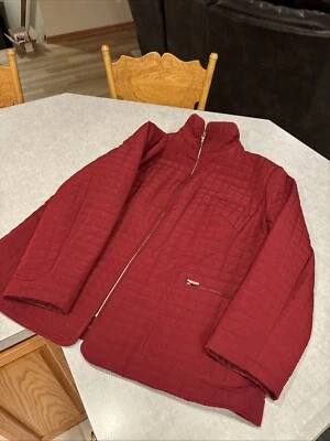 Jaqueta George Feminina Plus Borgonha Acolchoada Manga Longa com Zíper 2X 18W/20W - Imagem 1 de 4