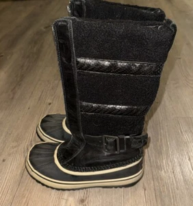 Sorel Helen of Tundra Womens Leather Fleece Winter Boots Tall Waterproof Size 7 - Picture 1 of 9
