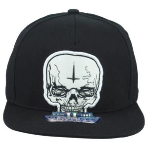 Headlines Skull Cranium Dead Scap Novelty Adults Men Flat Bill Snapback Hat Cap - Picture 1 of 4