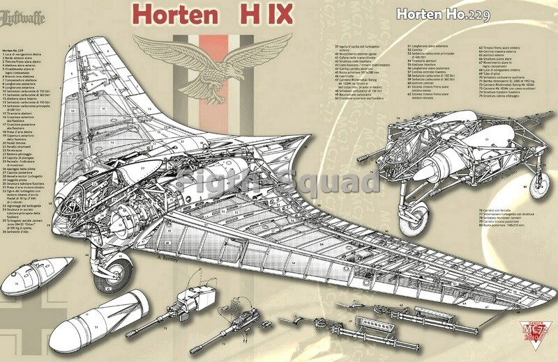 Zoukei Mura 1 32 German Horten Ho 229 Flying Wing Fighter Sws 8 Ebay