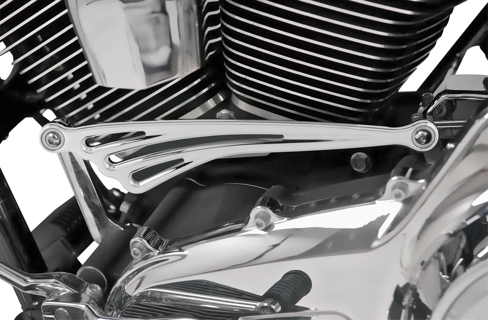 NUEVO Enlace de cambio plano de corte profundo cromado Arlen Ness para Harley Touring FLH/T 84-16 Foto 1 de 3