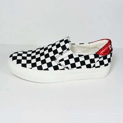 Новый DKNY чехол женщин поскользнуться на кроссовки черный/белый шашки размер 8 - Изображение 1 из 4