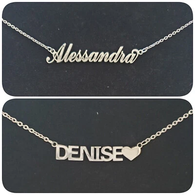 Collana Collanina Donna in acciaio inox con nome - idea regalo - - Imagen 1 de 2