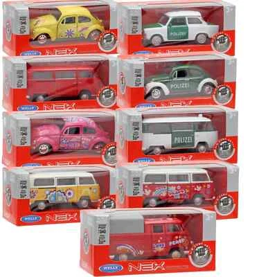Welly NEX Die Cast Metall Volkswagen T2 Bus Beetle Trabant Auswahl Modellauto