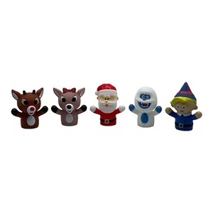 Rudolph The Red-Nosed Reindeer Finger Puppets Santa Hermey "The Bumble", Clarice - Picture 1 of 9