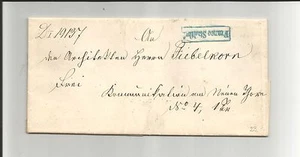 Preussen V / BERLIN / Franco Stadtbrf, blauer Ra1 1865 auf Kab.-Brief m. Inhalt - Bild 1 von 2