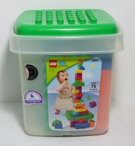 Lego Duplo Quatro 5357 Eimer 75 Teile große Steine 1-3 Jahre alt sehr guter Zustand - Bild 1 von 4
