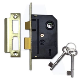 Union 2295 2 palancas Sashlock 75 mm/3" puerta mortaza latón pulido llave para diferenciar - Imagen 1 de 1