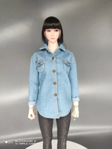 1:6 Denim Jacket Coat Shirt Clothes Model Fit 12in PH TBL Female Figure Doll Toy - Picture 1 of 5