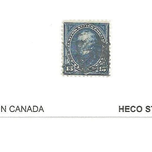 US Scott # 259, Trial Color Proof, P2, 15 cent blue, 1894, scv $250 - Image 1 of 2