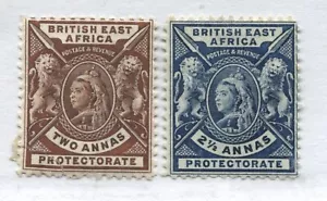 África Oriental Británica 1896 2 y 2 1/2 annas como nuevo o.g. bisagras - Imagen 1 de 1