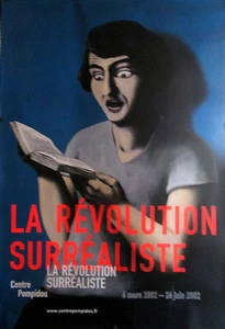 PÓSTER DE EXPOSICIÓN MAGRITTE SURREAL REVOLUTION PARÍS LA LECTRICE SOUMISE POMPIDOU - Imagen 1 de 1