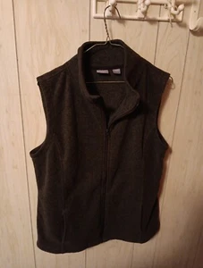 LAURA SCOTT Damen ärmellose graue Polyester Fleece Weste mit Reißverschluss Gr. Lg - Bild 1 von 6