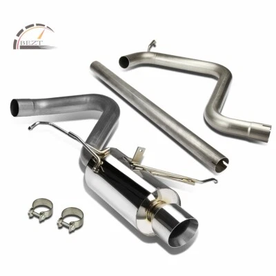 FOR 01-06 CHRYSLER PT CRUISER 4" ROLLED MUFFLER TIP CATBACK RACE EXHAUST SYSTEM - Image 1 of 4