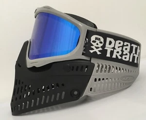 NEW JT Proflex Grey Black Paintball Mask Goggle Spectra Sky Prism Blue Lens - Picture 1 of 5