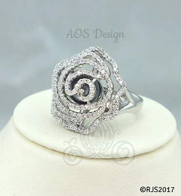 Anillo de cristal jaula de perlas de plata hecho a mano - Regalo de Navidad perfecto Foto 1 de 4