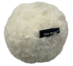 Love Sac The Ball Crema Marfil Imitación Piel Pequeña Redonda Decorativa Almohada Poof 5" - Imagen 1 de 8