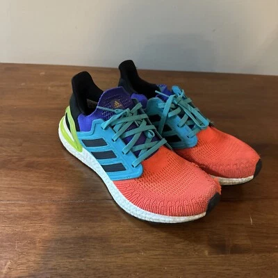 Adidas Men’s UltraBoost 20 Running Size 9.5 Black Multi-Colored | FV8331 | - Image 1 of 4