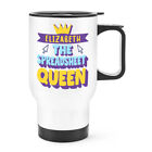Personalised The Spreadsheet Queen Travel Mug Cup Handle Mum Mothers Day Best