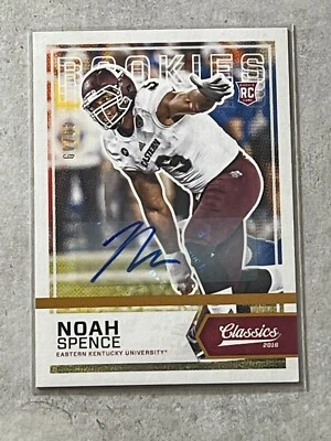 2016 Classics Football Noah Spence SP Rookie RC Auto 49/49 #231 Buccaneers - Image 1 of 2