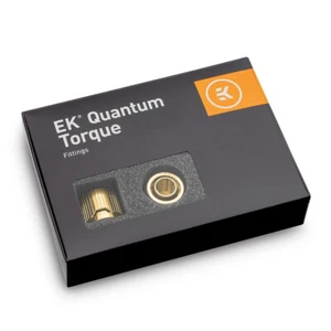 EKWB EK-Quantum Torque STC-10/13 Fitting, 10/13mm (3/8" ID, 1/2" OD), Gold, 6pk - Picture 1 of 5