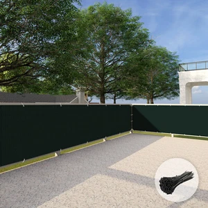 3' tall Balcony Fence Windscreen Privacy Screen Cover for Garden Pool Deck Green - Picture 1 of 6