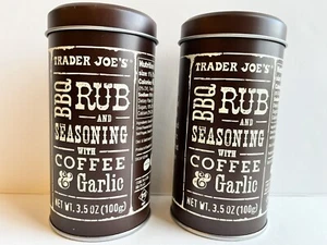2er-Pack Trader Joe's BBQ Reiben und Gewürzen mit Kaffee und Knoblauch 3,5 Unzen (100g) - Bild 1 von 1