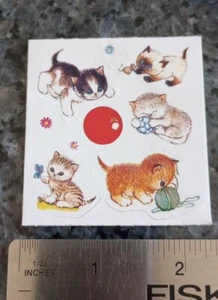Pegatinas vintage gatos gatitos pegatina mod de colección raras Amscan - Imagen 1 de 5