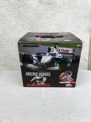 MICRO WHEEL mcLaren Volante New ps2 psx Double Tremor JOYSTICK PS1 Scream - Immagine 1 di 4