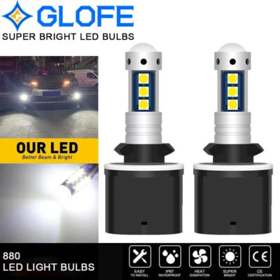 880 899 892 893 890 LED Fog Light Driving Bulbs 6000K Xenon White 100W Bright - Image 1 of 4