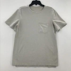 Lululemon Shirt Herren Medium M Beige Rundhals Kurzarm Tasche Tee Freizeit Männer - Bild 1 von 12