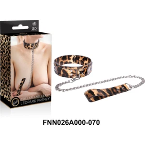 Leopard Frenzy Luxe Collar and Leash Set - Exquisite BDSM Accessories for Sensua - Picture 1 of 1