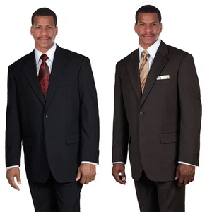 Traje Elegante para Hombre 70% Lana Super 100'S Pantalones Frontales Planos Ventilaciones Traseras Centrales 702wk - Imagen 1 de 9