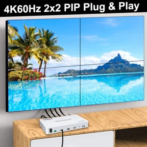 4K 60Hz 2X2 Video Wall Controller 1x2 1x3 1x4 4 TV Splicer Multi Screen Box PIP - Picture 1 of 11