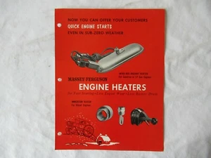 Massey Ferguson MF tractor engine heaters specification sheet brochure - Picture 1 of 2