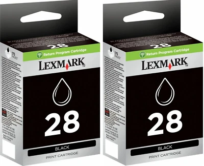New Genuine Lexmark 28 2PK Ink Cartridges X Series X5340 X5495 Z Series Z1310 - Image 1 of 3