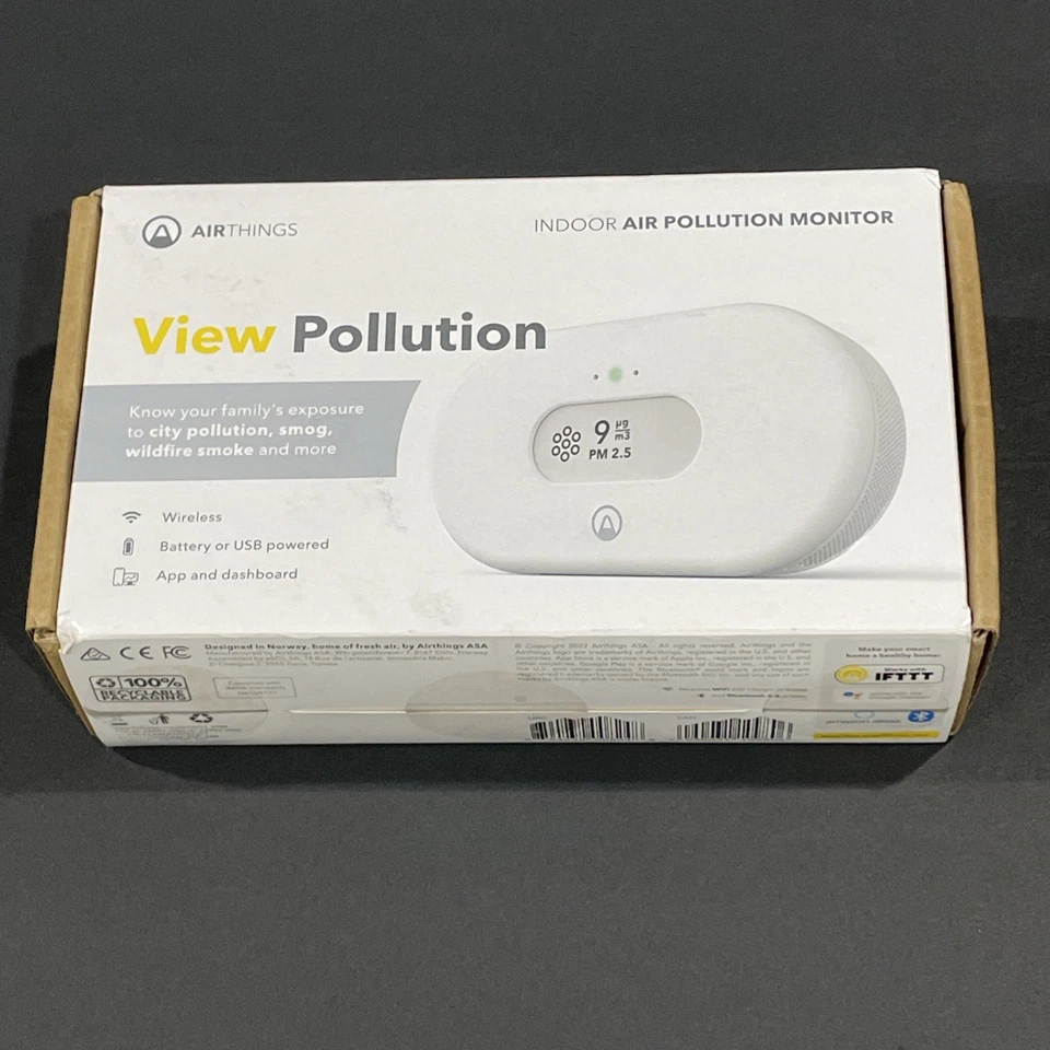 Airthings View Pollution 2980 Air Quality Monitor PM 2.5