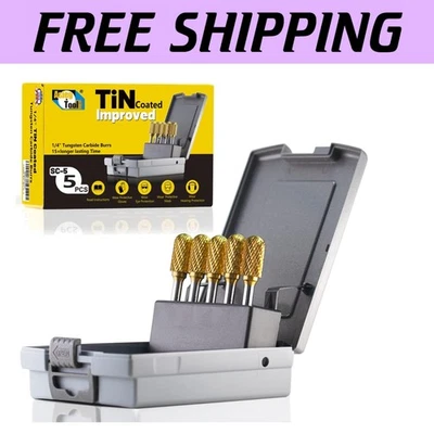 Ultimate 5-Piece Tungsten Carbide Burr Set for Precision Metalworking - Image 1 of 4