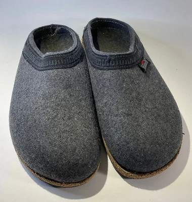 Zueco de fieltro de lana Stegmann suela de corcho gris azul para mujer talla 9 Foto 1 de 4