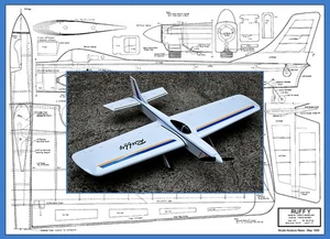 Model Airplane Plans (UC): Ruffy 50" Stunt for .29-.35 Engine by Lew McFarland - Picture 1 of 2