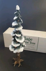Dept 56 North Pole Village Pine Tree  Pinecones Snowy & Box 10.5 Inches Holiday  - Picture 1 of 11
