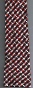 Red White and Blue Necktie Silver Metallic Thread Catches Eye - Bild 1 von 2