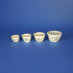 Rae Dunn Ceramic Measuring Cups Set Of 4, Artisan Collection,( 1/4, 1/3, 1/2, 1) - Picture 1 of 5
