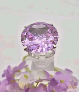 Riesiger Sterling Silber Amethyst Statement Ring, Größe P, London Punzen - Bild 1 von 12
