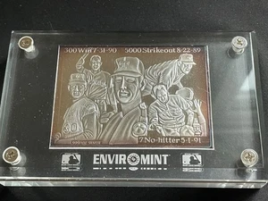3 lingotti 3/4 oz .999 argento fine Nolan Ryan edizione limitata con custodia acrilica [NL] - Foto 1 di 3