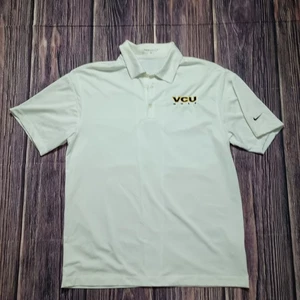 Nike Golf Drifit VCU Rams Polo Golf Shirt Creme Off White Farbe Medium Herren - Bild 1 von 9