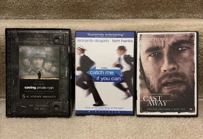 Tom Hanks DVD Lot -Saving Private Ryan-Catch Me If You Can-Cast Away EUC 1 OWNER - Image 1 of 4