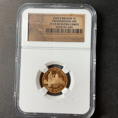 2009 S Lincoln One Cent USA NGC PF 69 RD Professional Life Bronze Ultra Cameo - Image 1 of 4