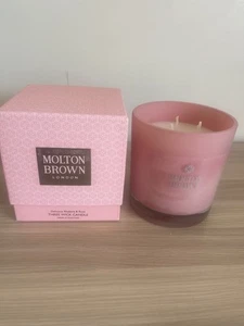 Molton Brown Delicious Rhubarb & Rose Three 3 Wick Candle Large 480g Brand New - Picture 1 of 4