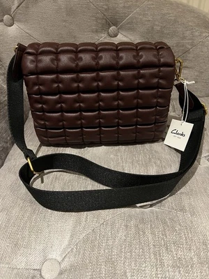 Clarks Burgandy Quilted Crossbody Bag BNWT  - Image 1 of 4